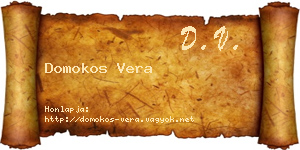 Domokos Vera névjegykártya